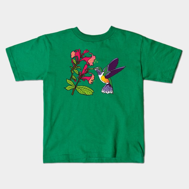 humming bird Kids T-Shirt by insigniawear